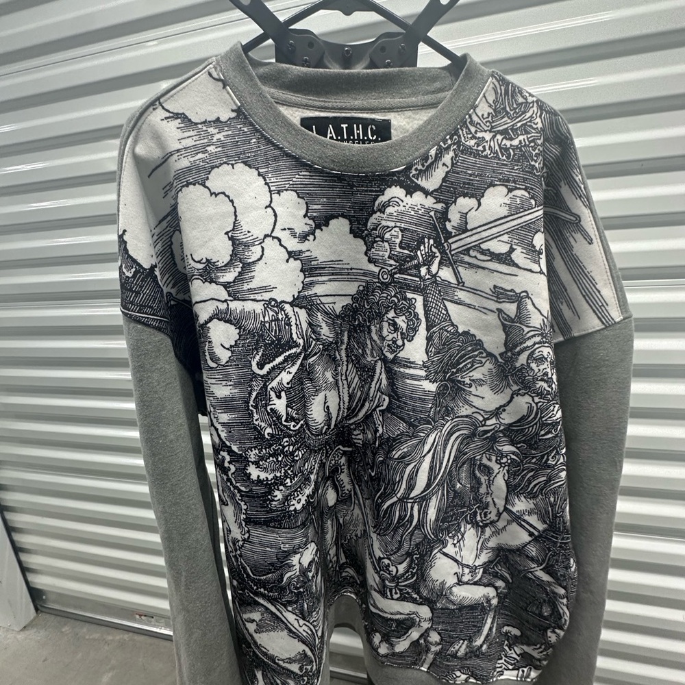 Gray Graphic Men's Sweater